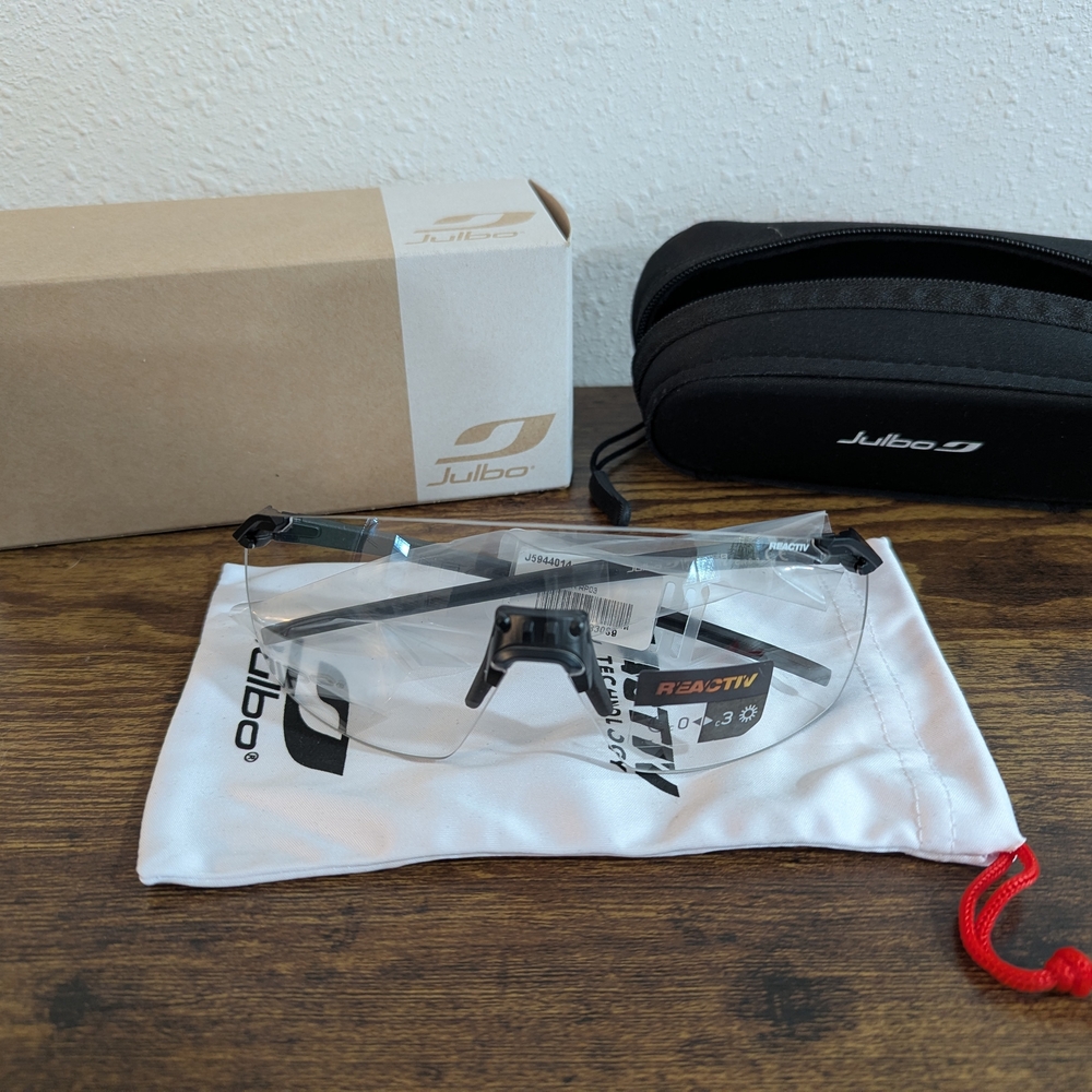 Julbo Faster - Matte Black Sunglasses w/ Photochromatic Lenses - BRAND NEW